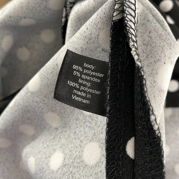Lane Bryant Dress Women's Size 18/20 Polka Dot Black White‎ Polyester Blend - Picture 9 of 10